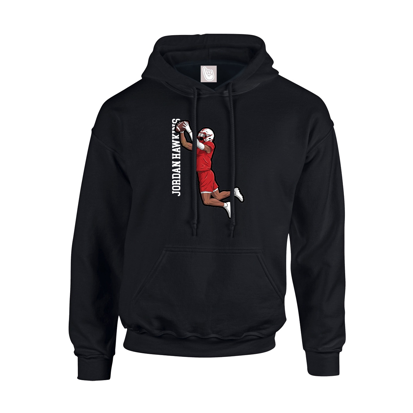 Youth Hoodie — Name Vertical in Black