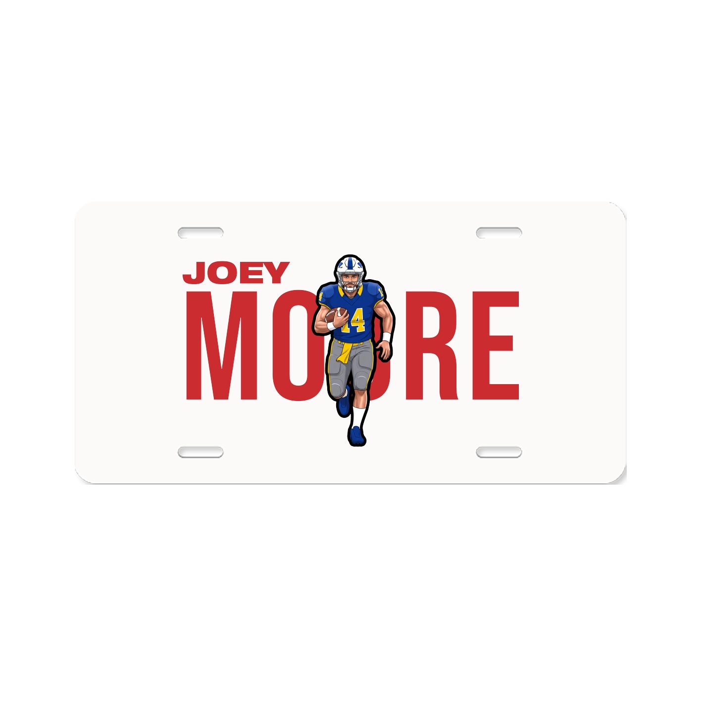 License Plate — Player Name in Classic