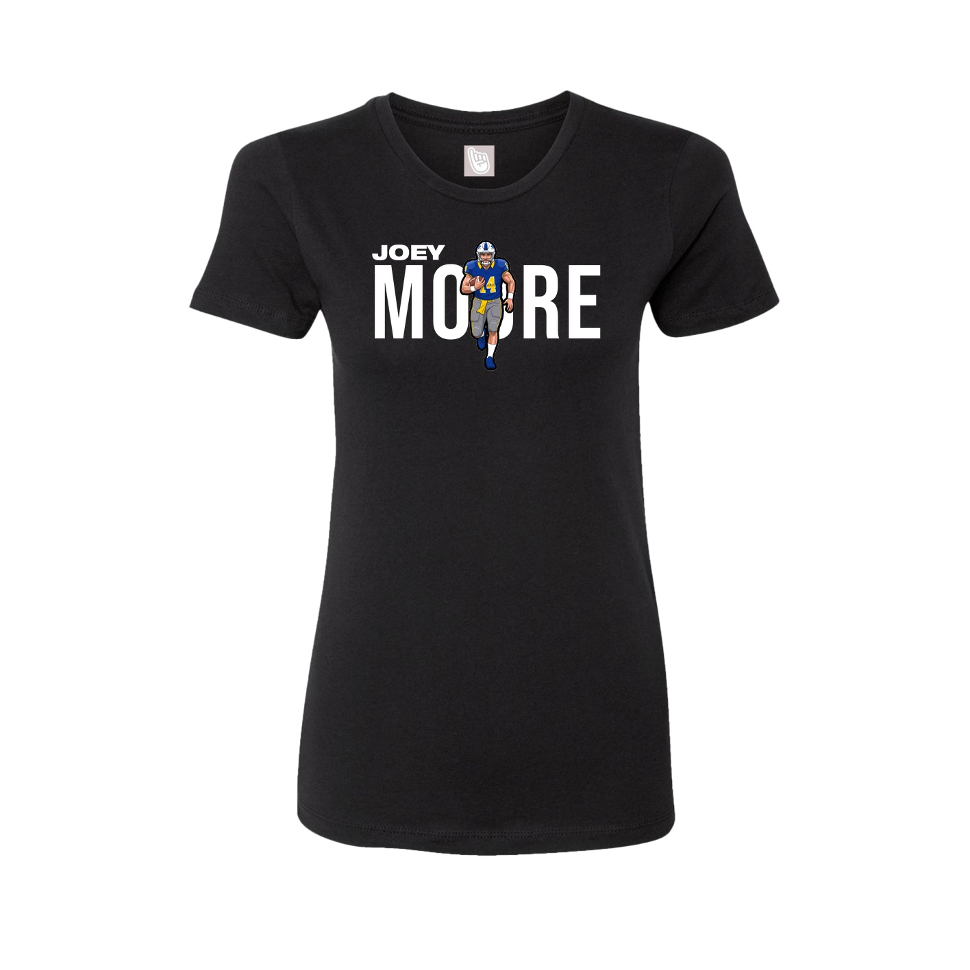 Fitted Women's Tee — Player Name in Black