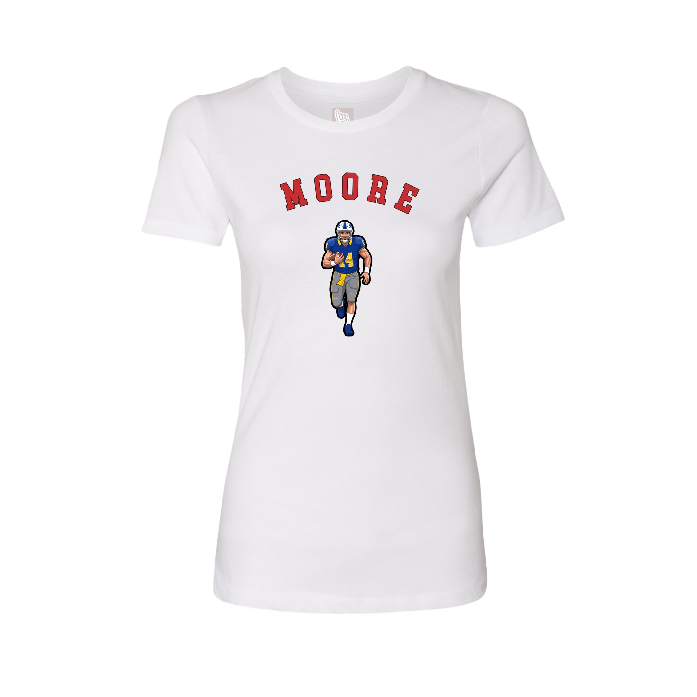 Fitted Women's Tee — Shirsey Arch in White