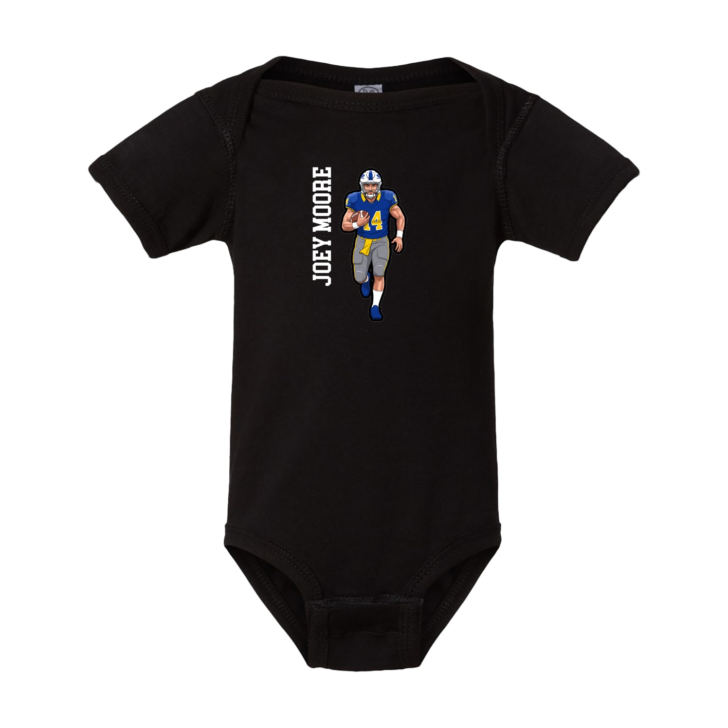 Baby Onesie — Name Vertical in Black