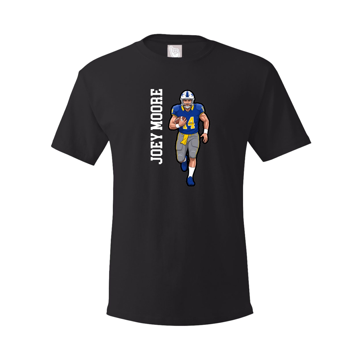 Youth Tee — Name Vertical in Black