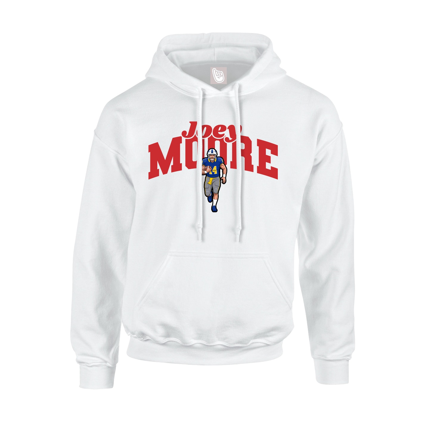Youth Hoodie — Signature Arch in White