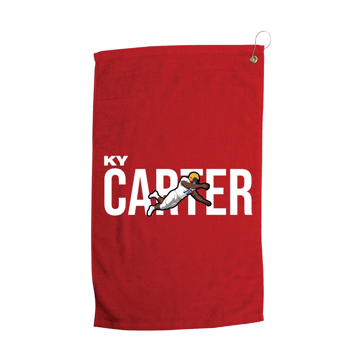 Golf Towel — Player Name in Red