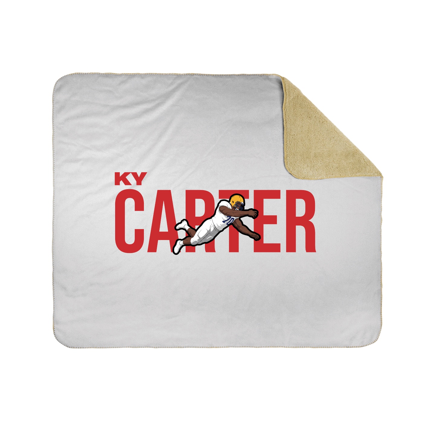 Throw Blanket — Player Name in White