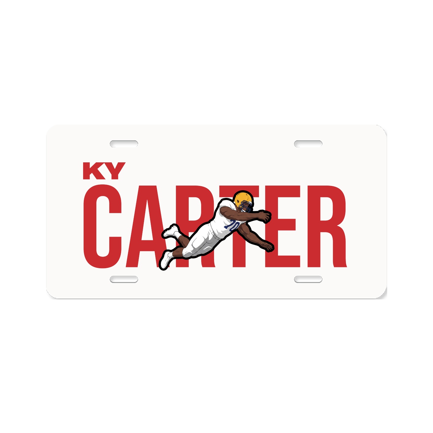 License Plate — Player Name in Classic
