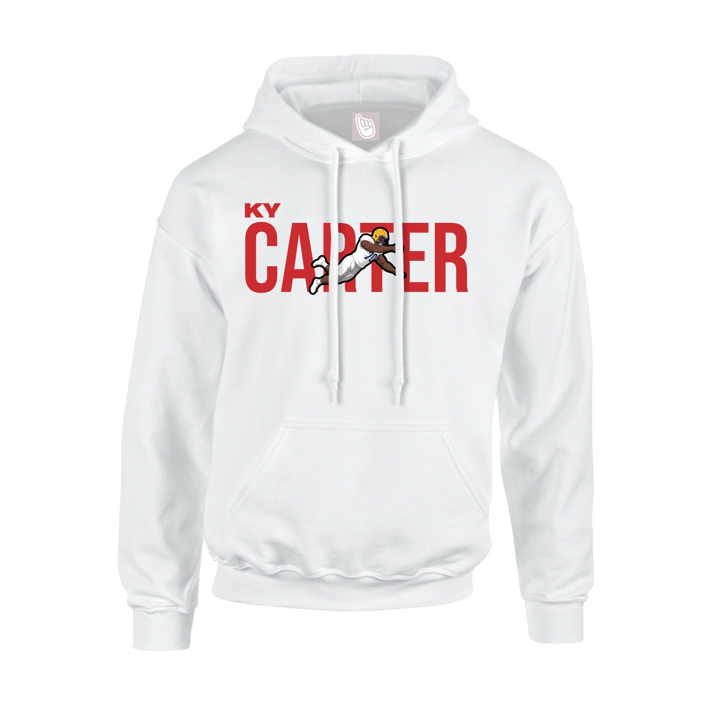 Youth Hoodie — Player Name in White