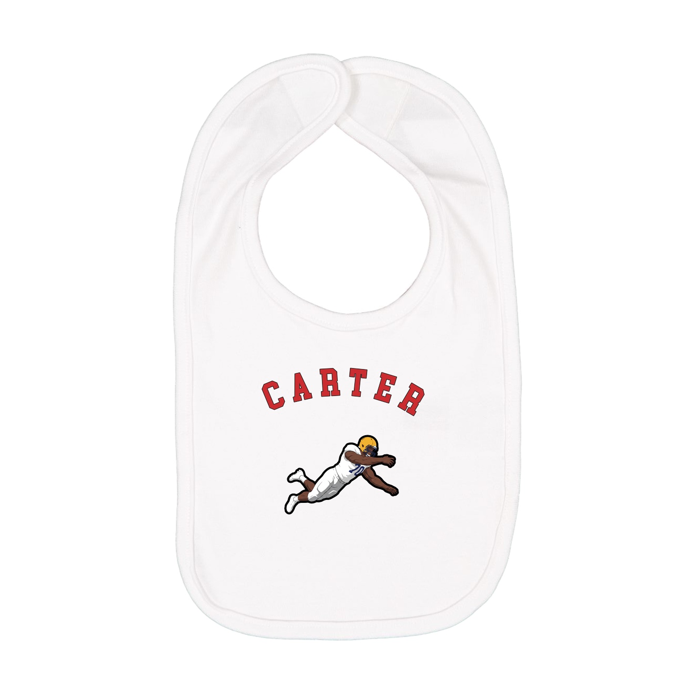 Infant Bib — Shirsey Arch in White