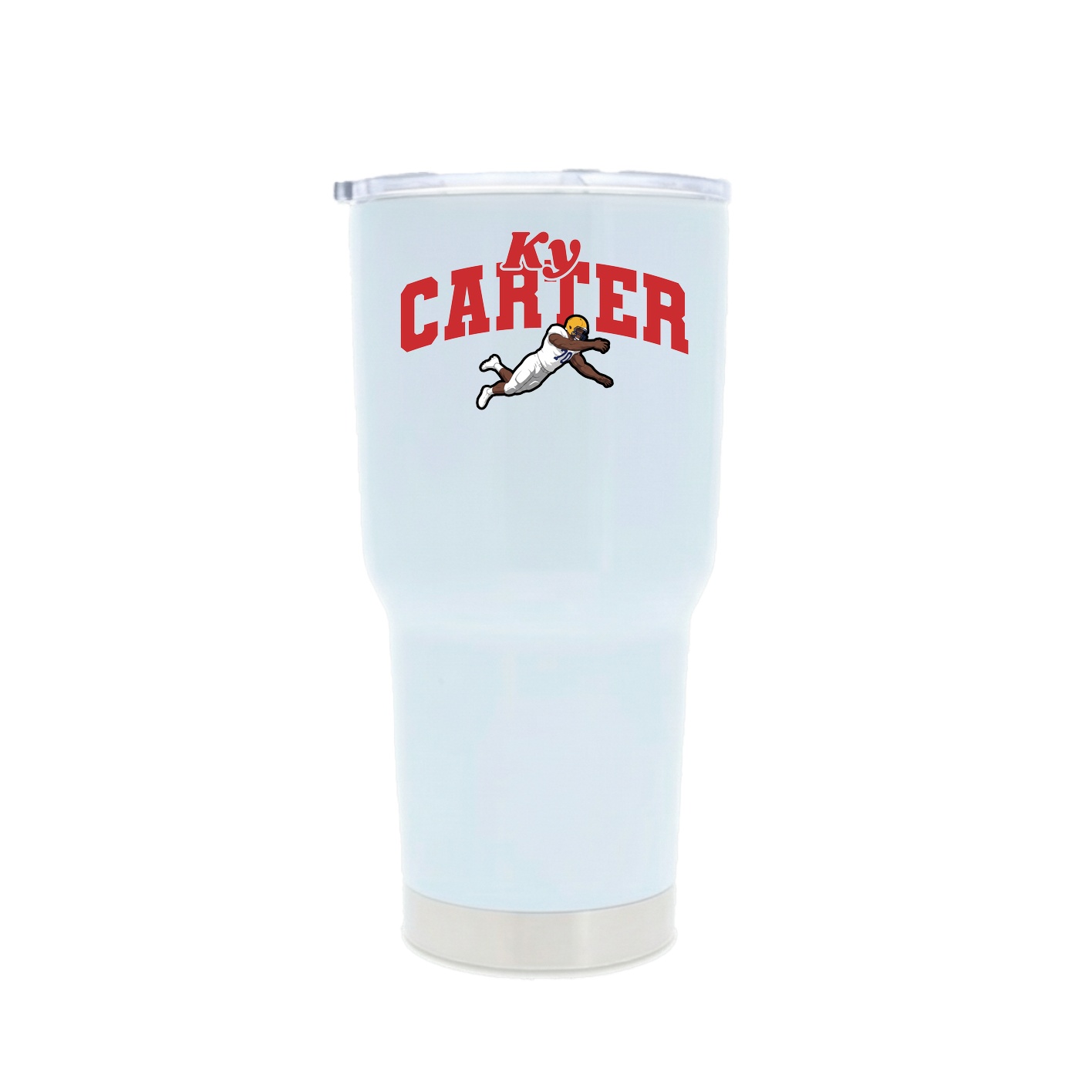 30oz Stainless Steel Tumbler — Signature Arch in White