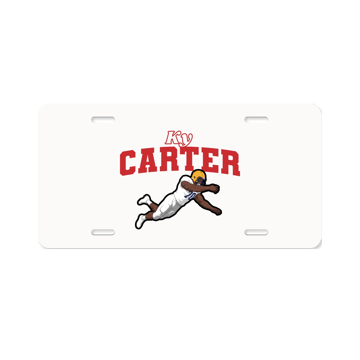 License Plate — Name Arch in Classic