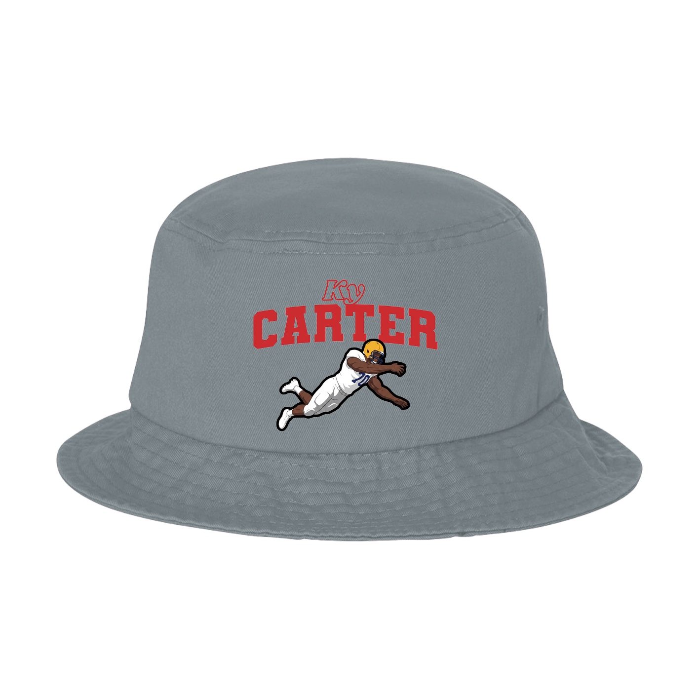 Bucket Cap — Name Arch in Grey