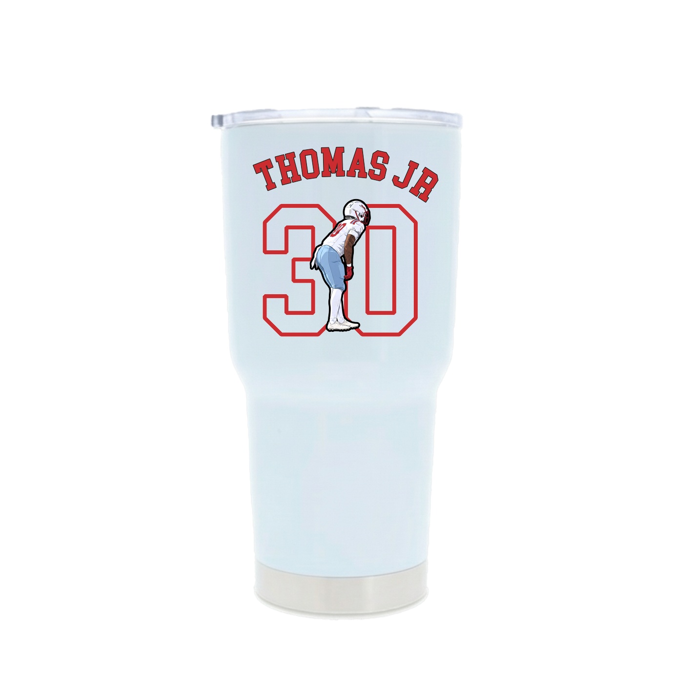 30oz Stainless Steel Tumbler — Shirsey Arch in White