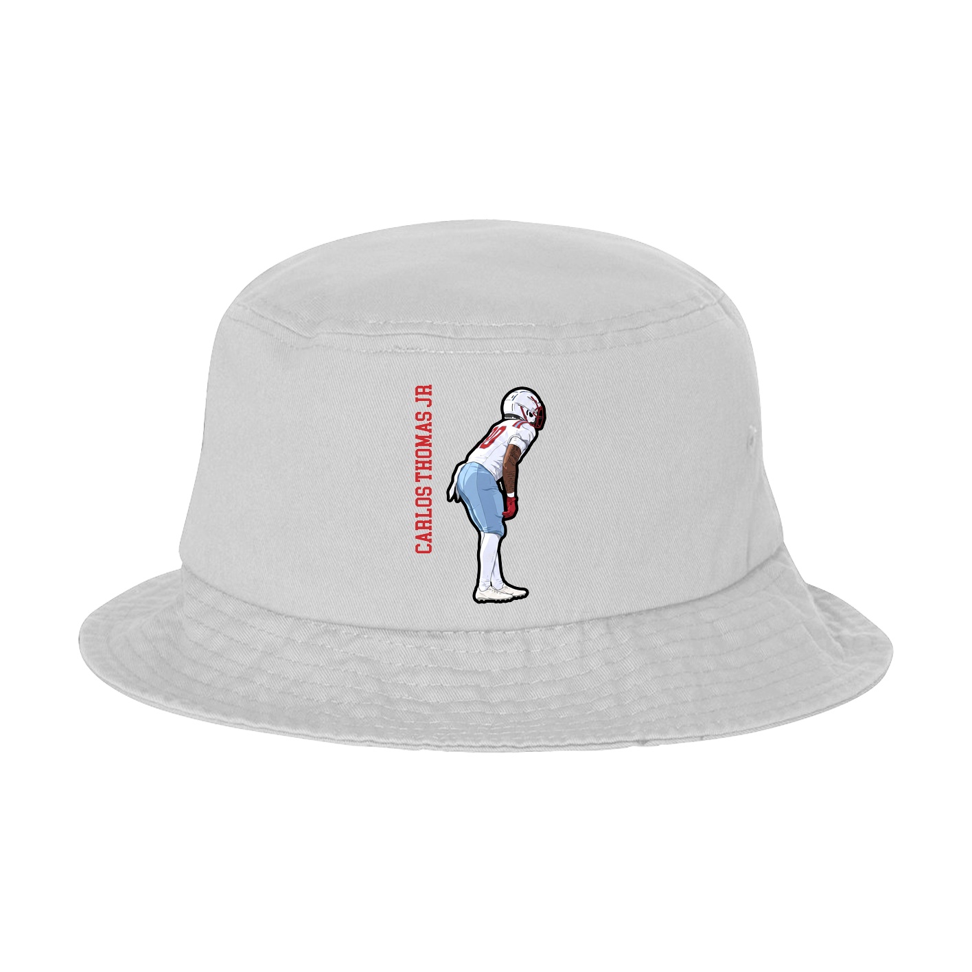 Bucket Cap — Name Vertical in White