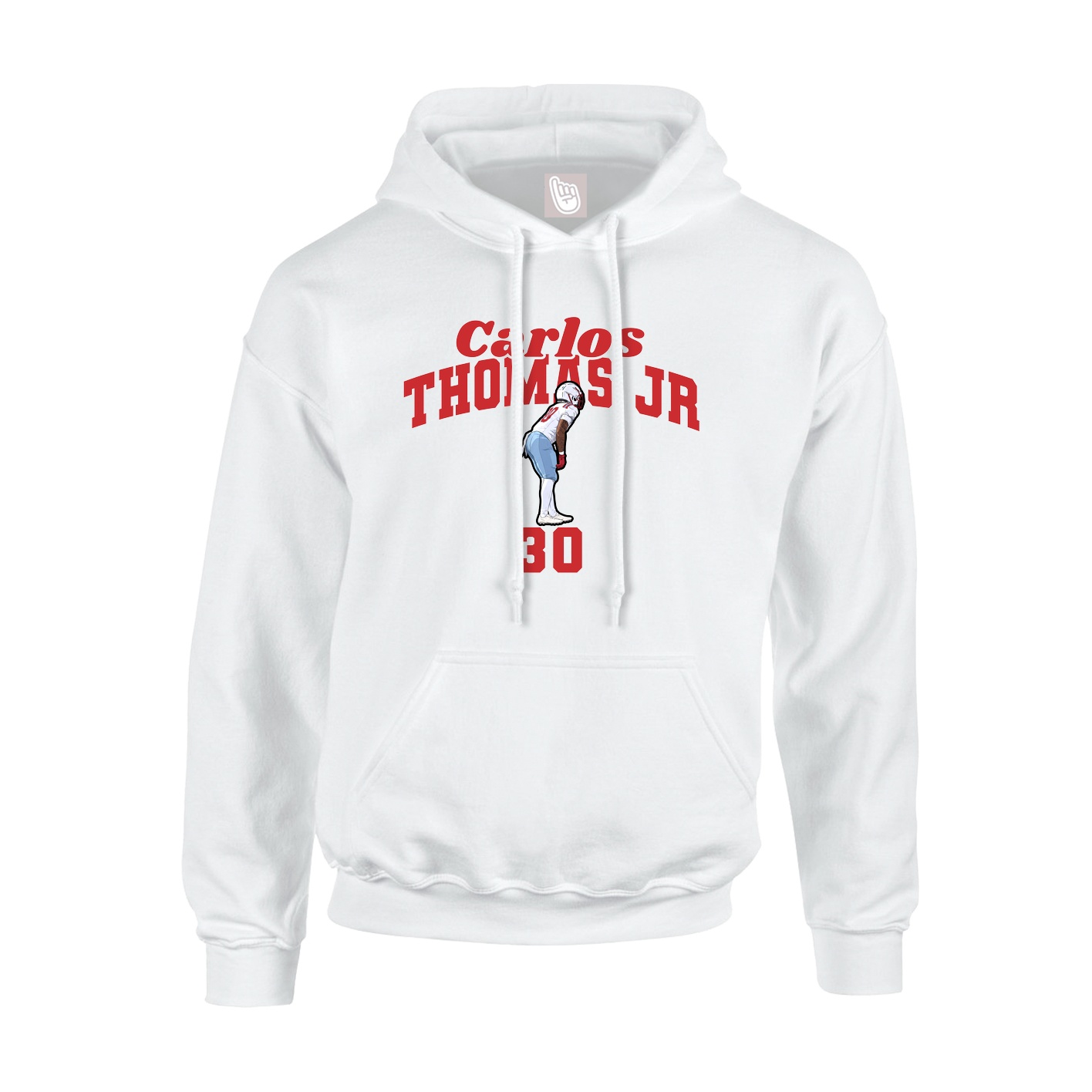 Hoodie — Signature Arch in White