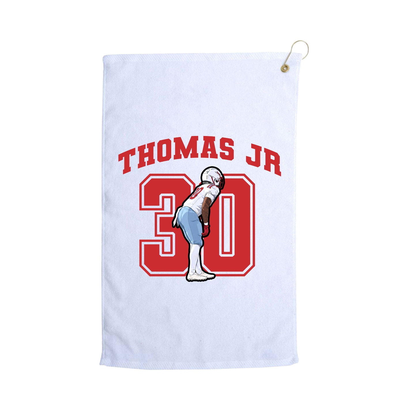 Golf Towel — Number in White