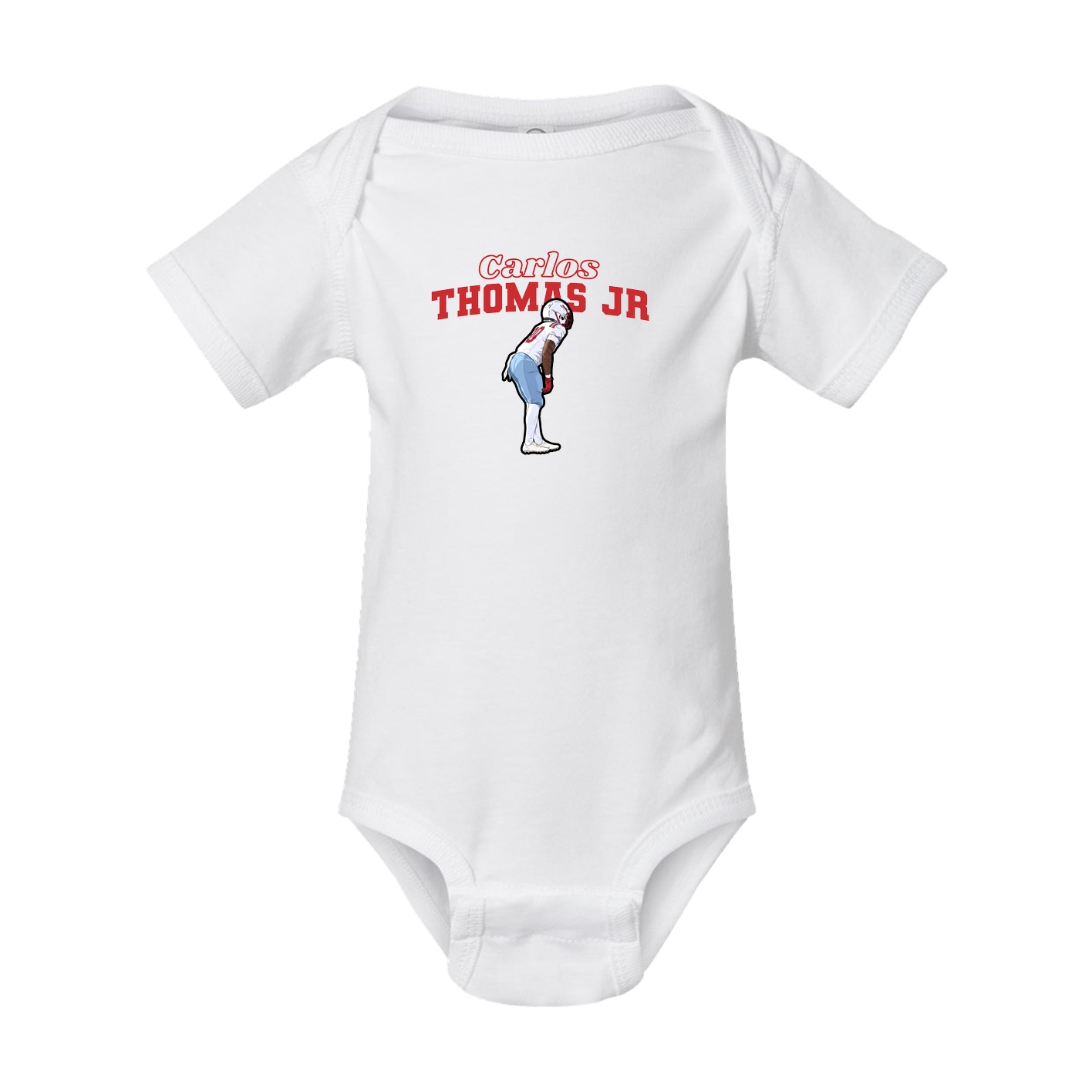 Baby Onesie — Name Arch in White