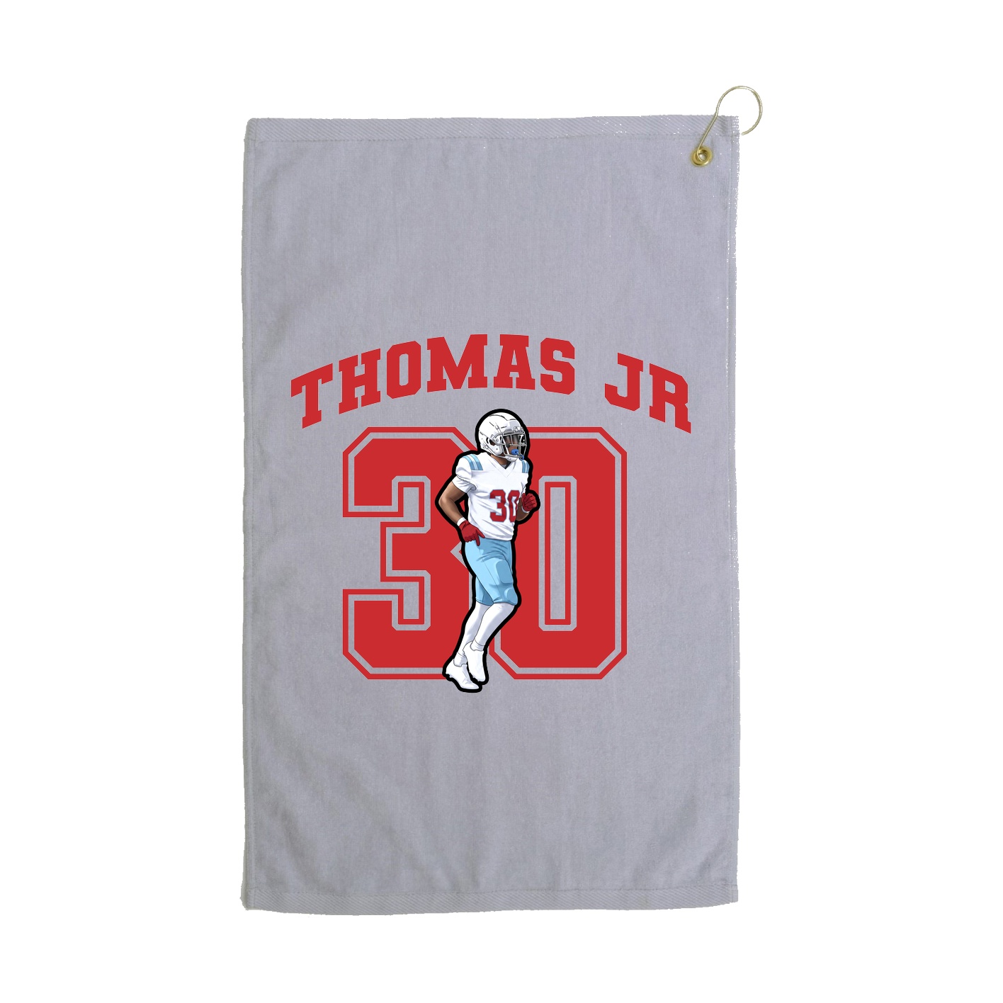Golf Towel — Number in Grey