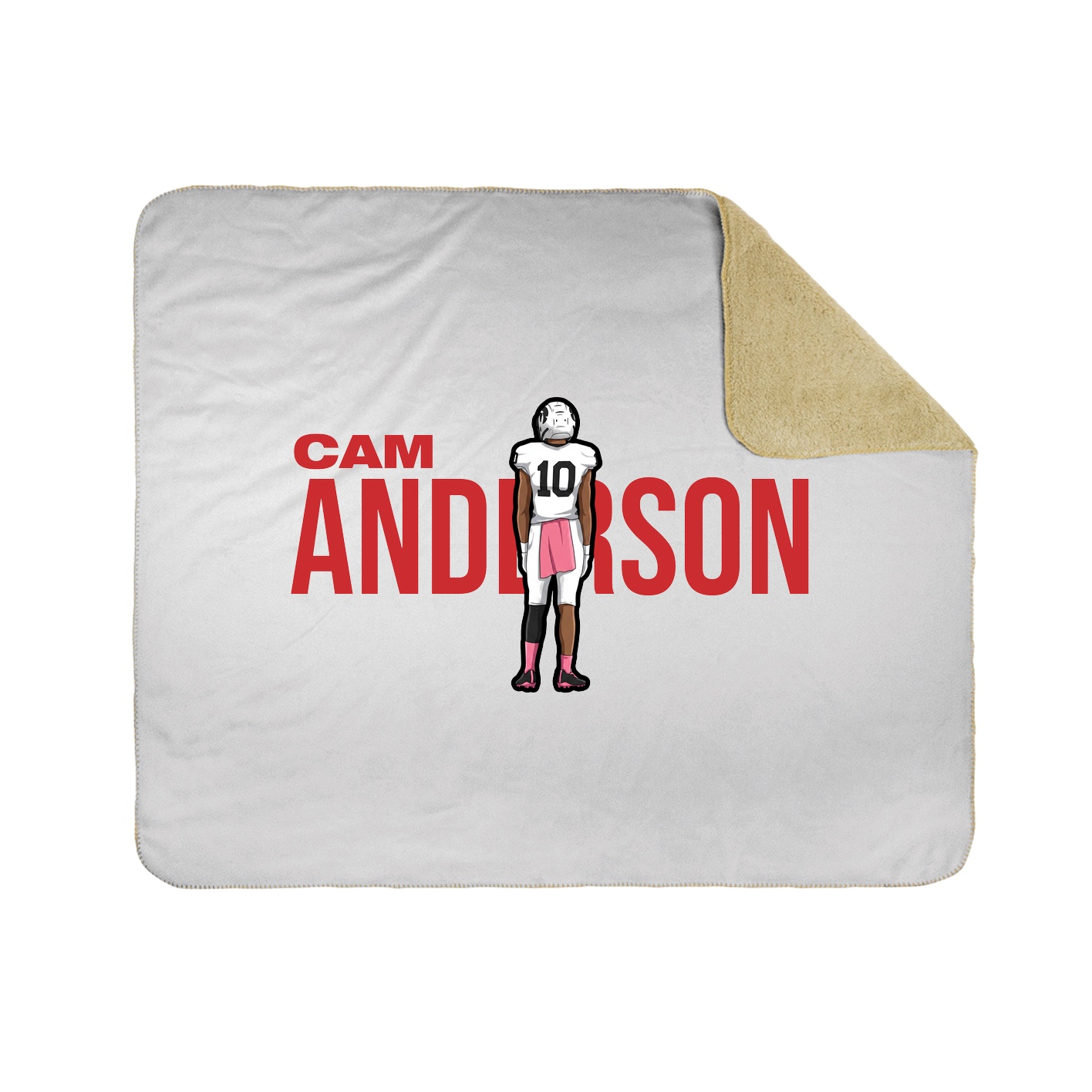 Throw Blanket — Player Name in White