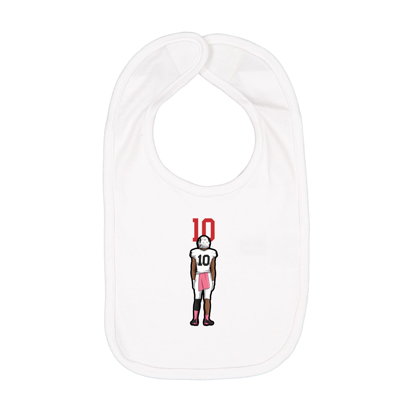 Infant Bib — Number Top in White