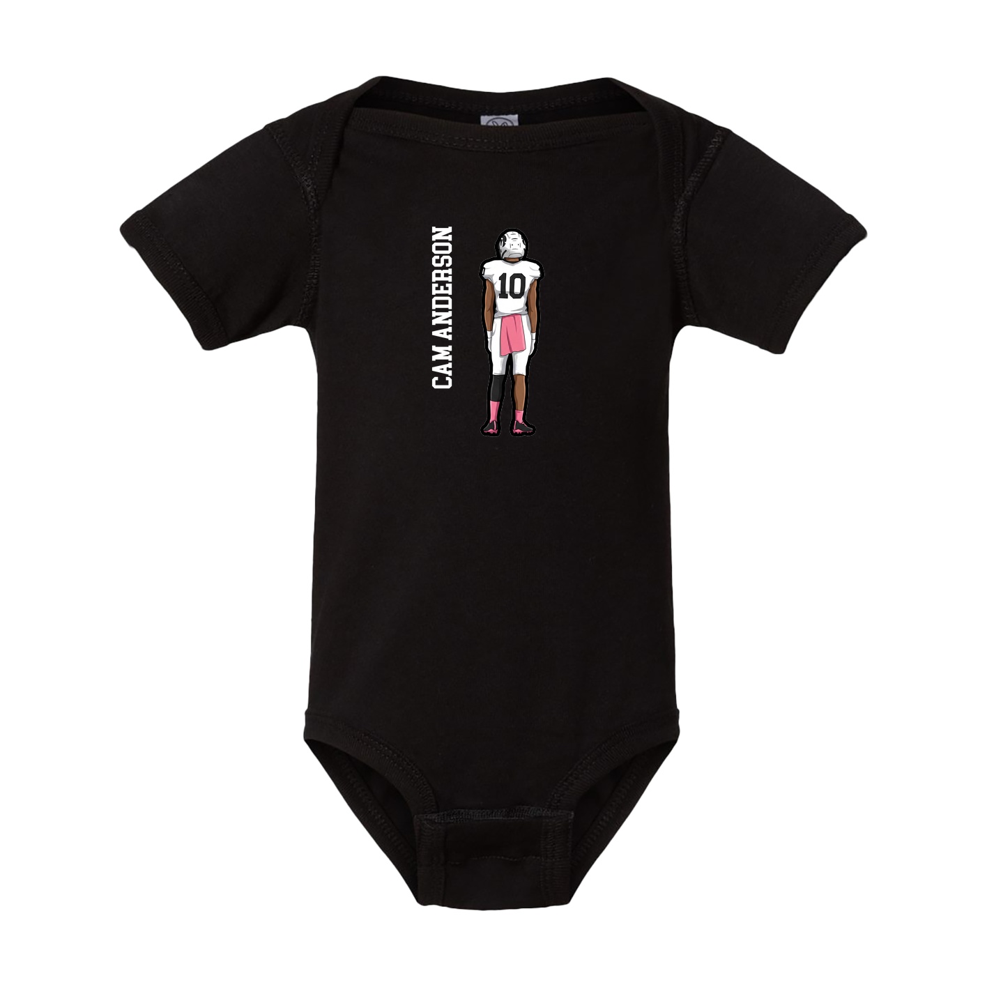 Baby Onesie — Name Vertical in Black