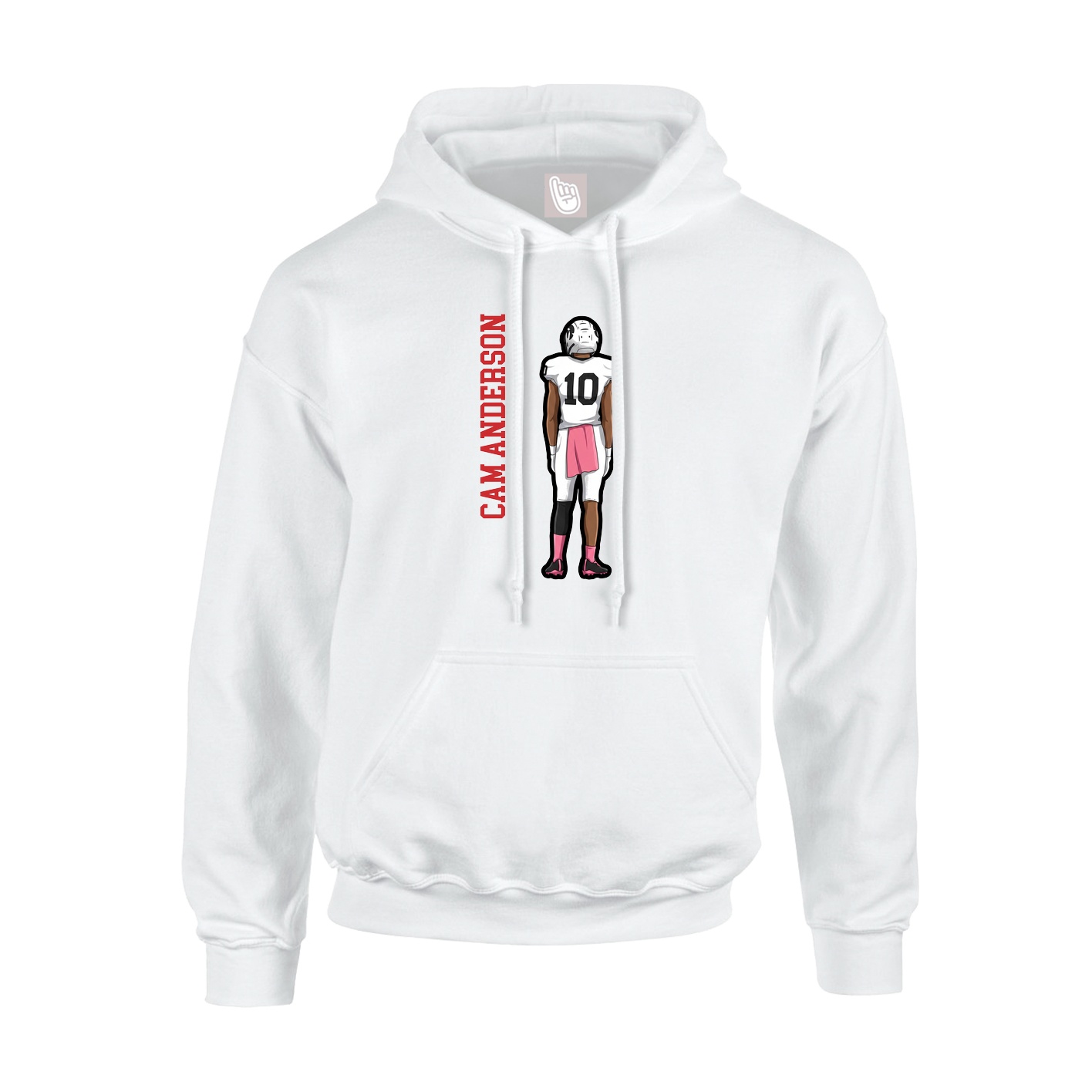 Hoodie — Name Vertical in White