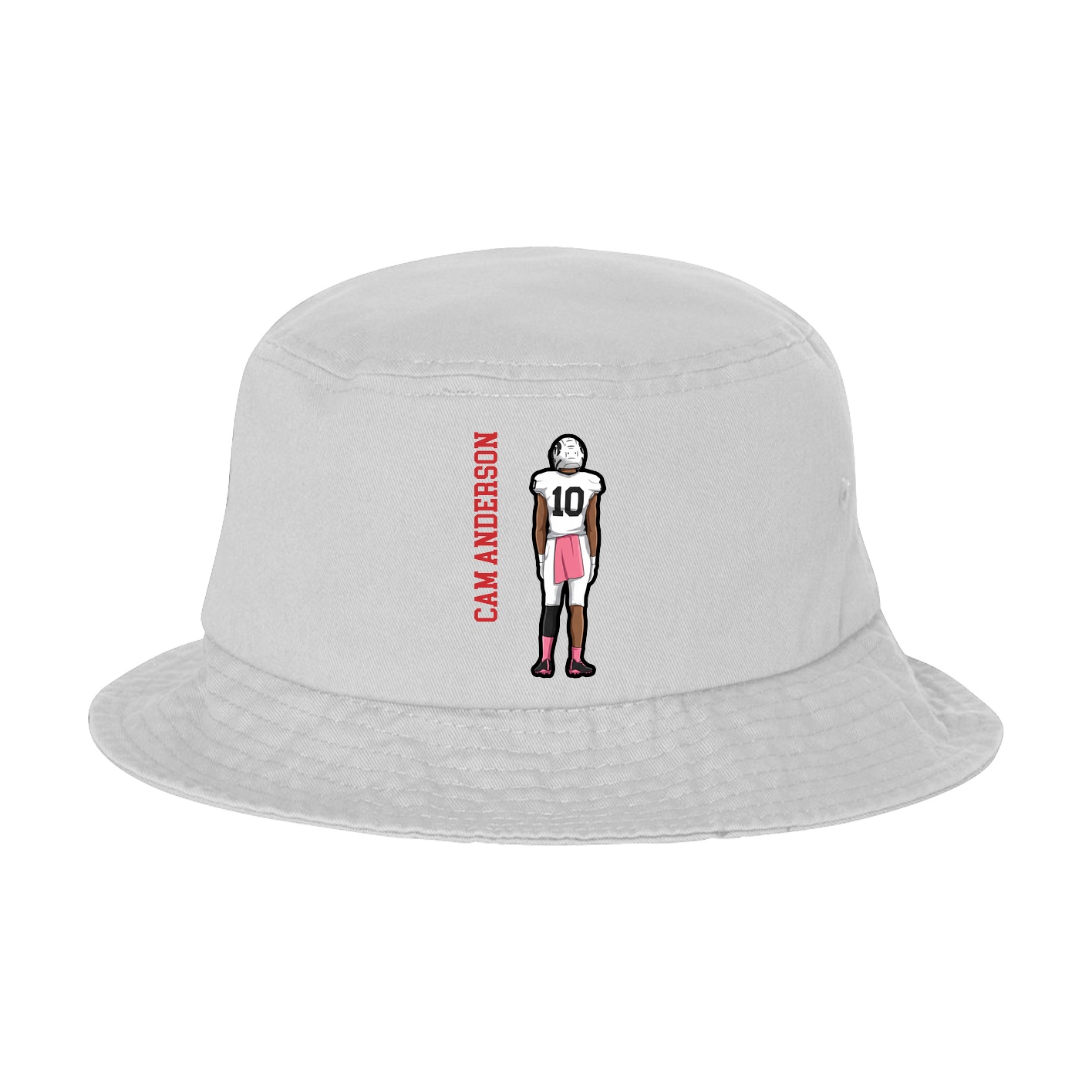 Bucket Cap — Name Vertical in White