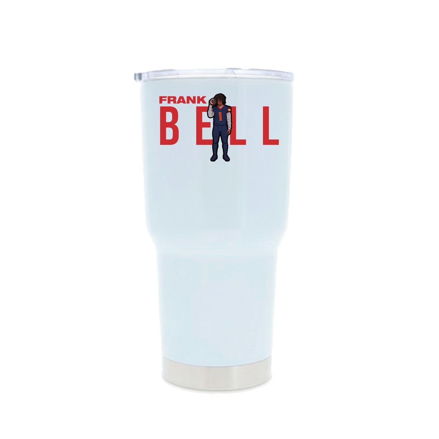 30oz Stainless Steel Tumbler — Player Name in White