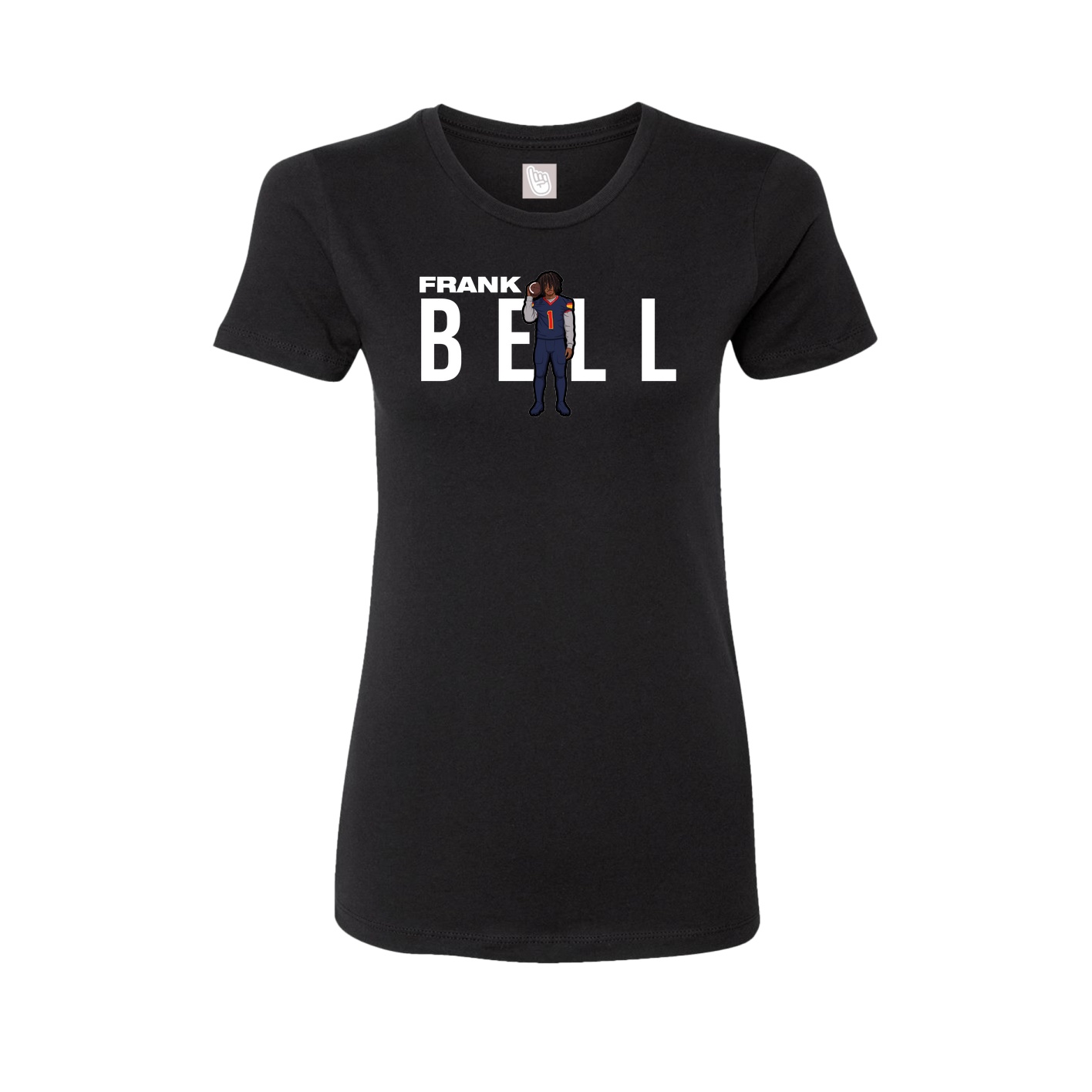 Fitted Women's Tee — Player Name in Black