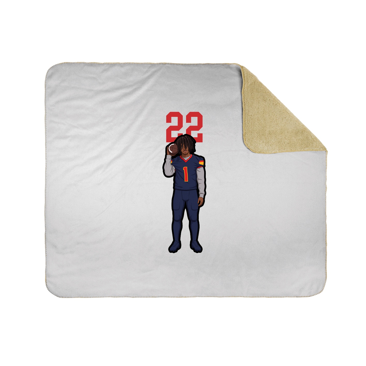Throw Blanket — Number Top in White