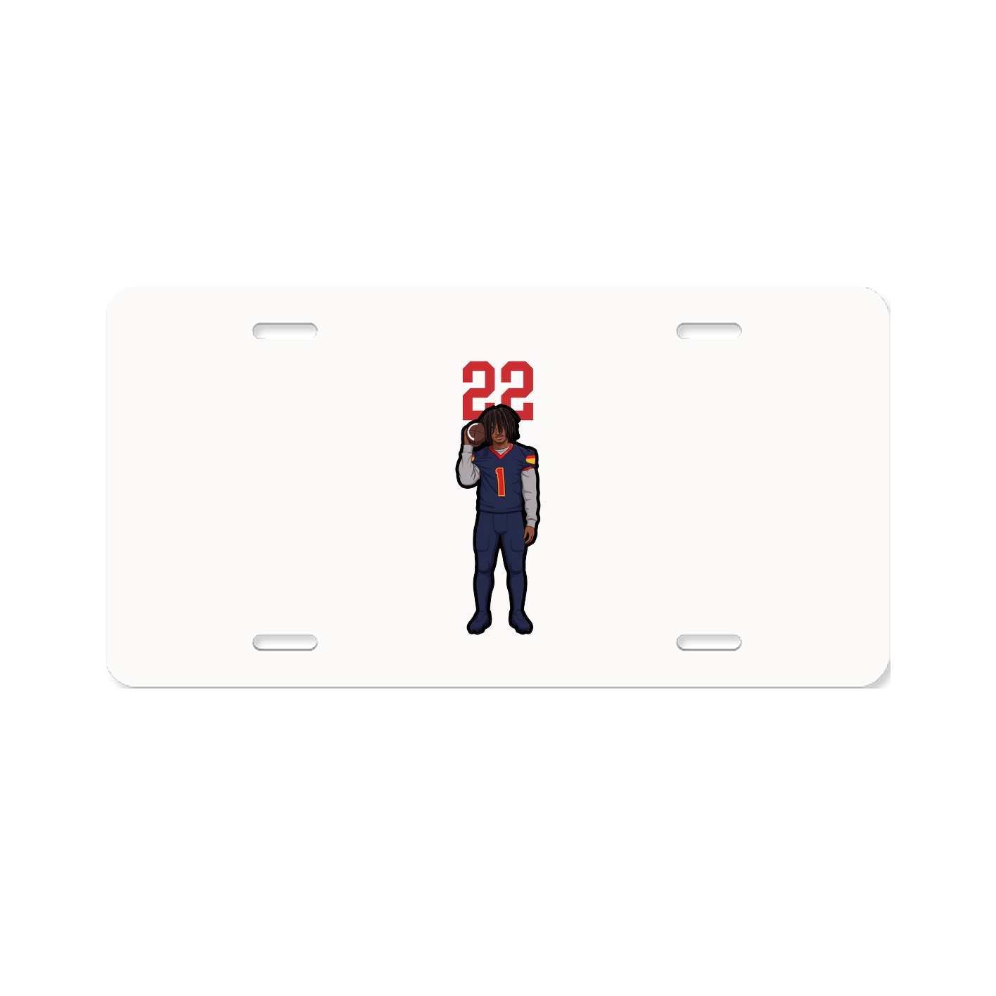 License Plate — Number Top in Classic