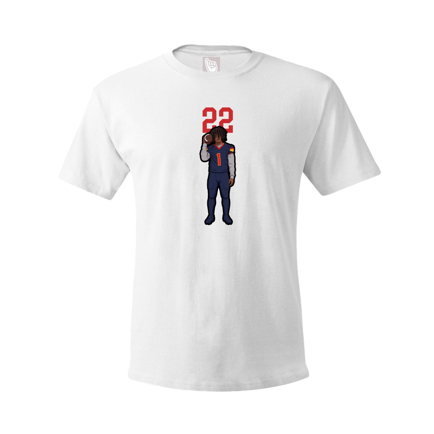 Youth Tee — Number Top in White
