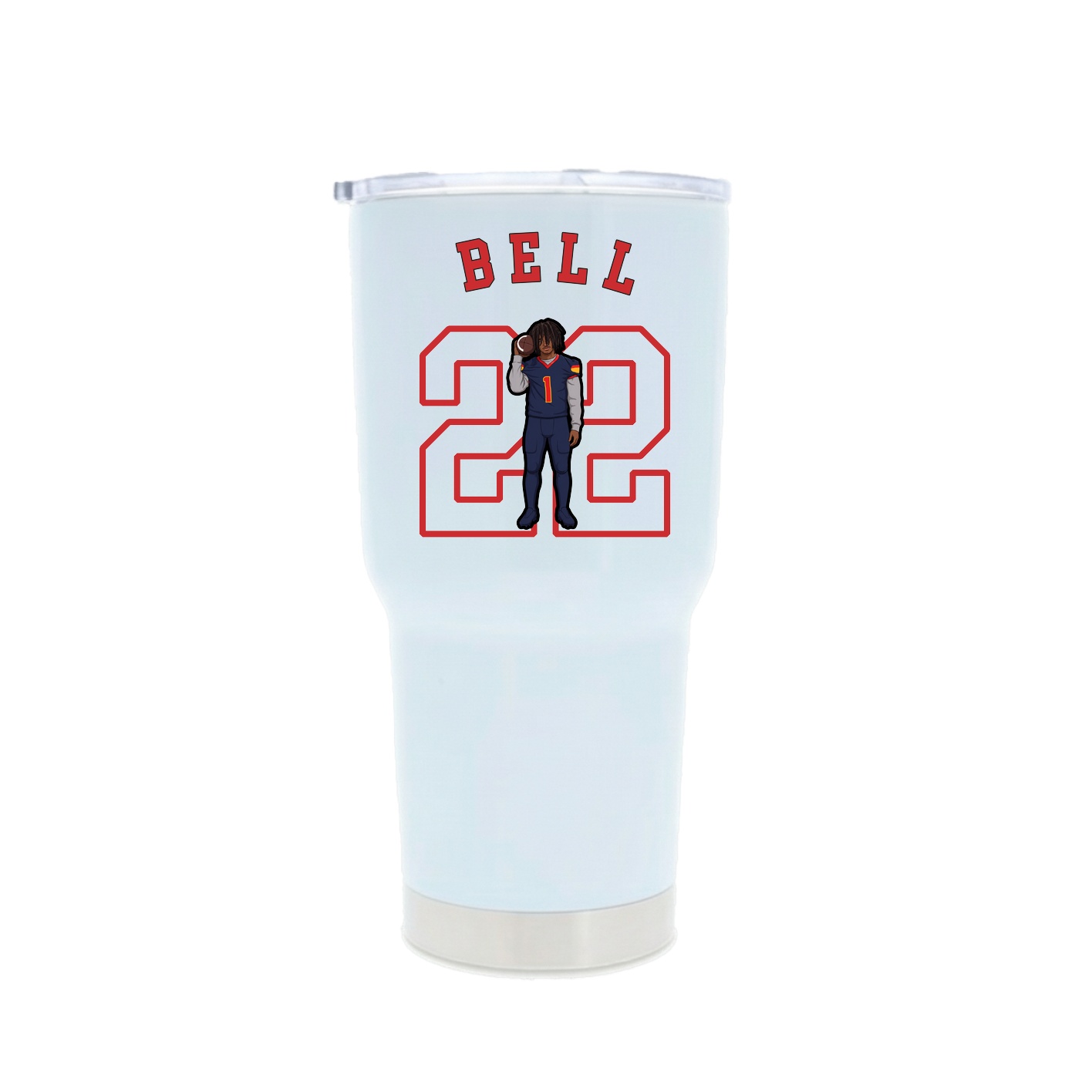 30oz Stainless Steel Tumbler — Shirsey Arch in White