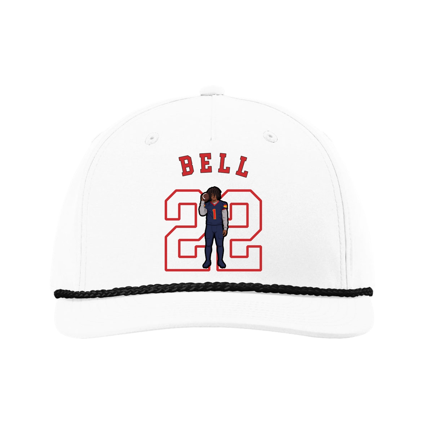 Five-Panel Classic Rope Cap — Shirsey Arch in White