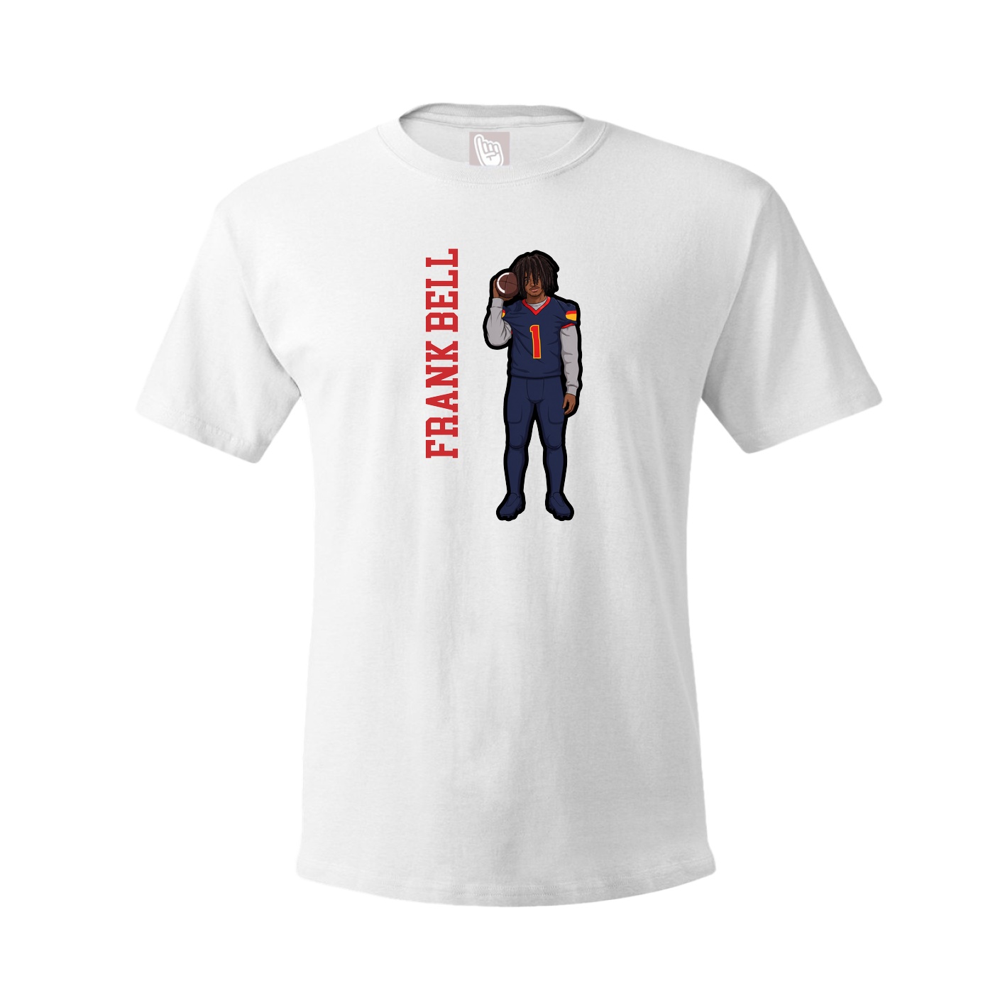 Youth Tee — Name Vertical in White