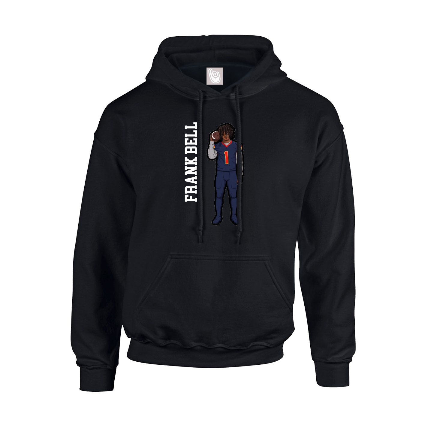 Youth Hoodie — Name Vertical in Black