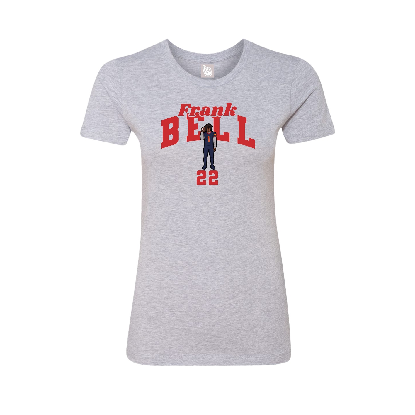 Fitted Women's Tee — Signature Arch in Grey