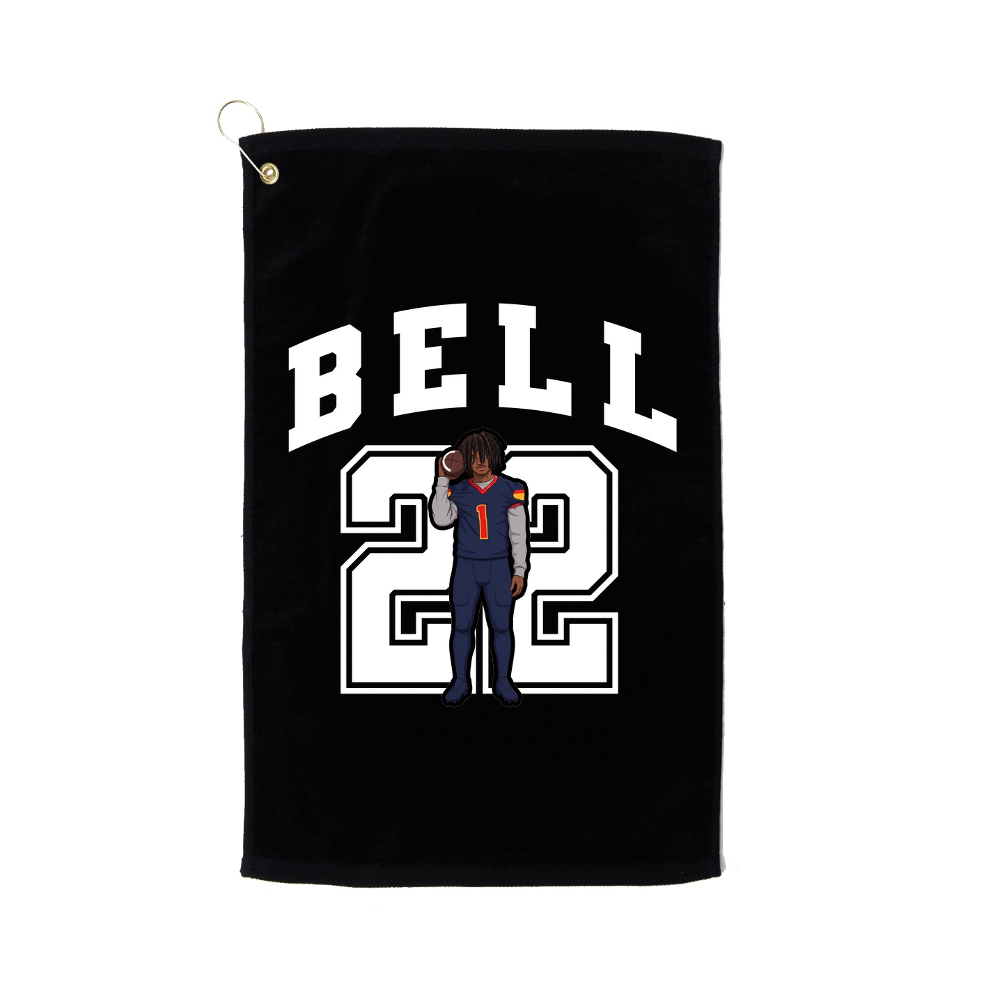 Golf Towel — Number in Black