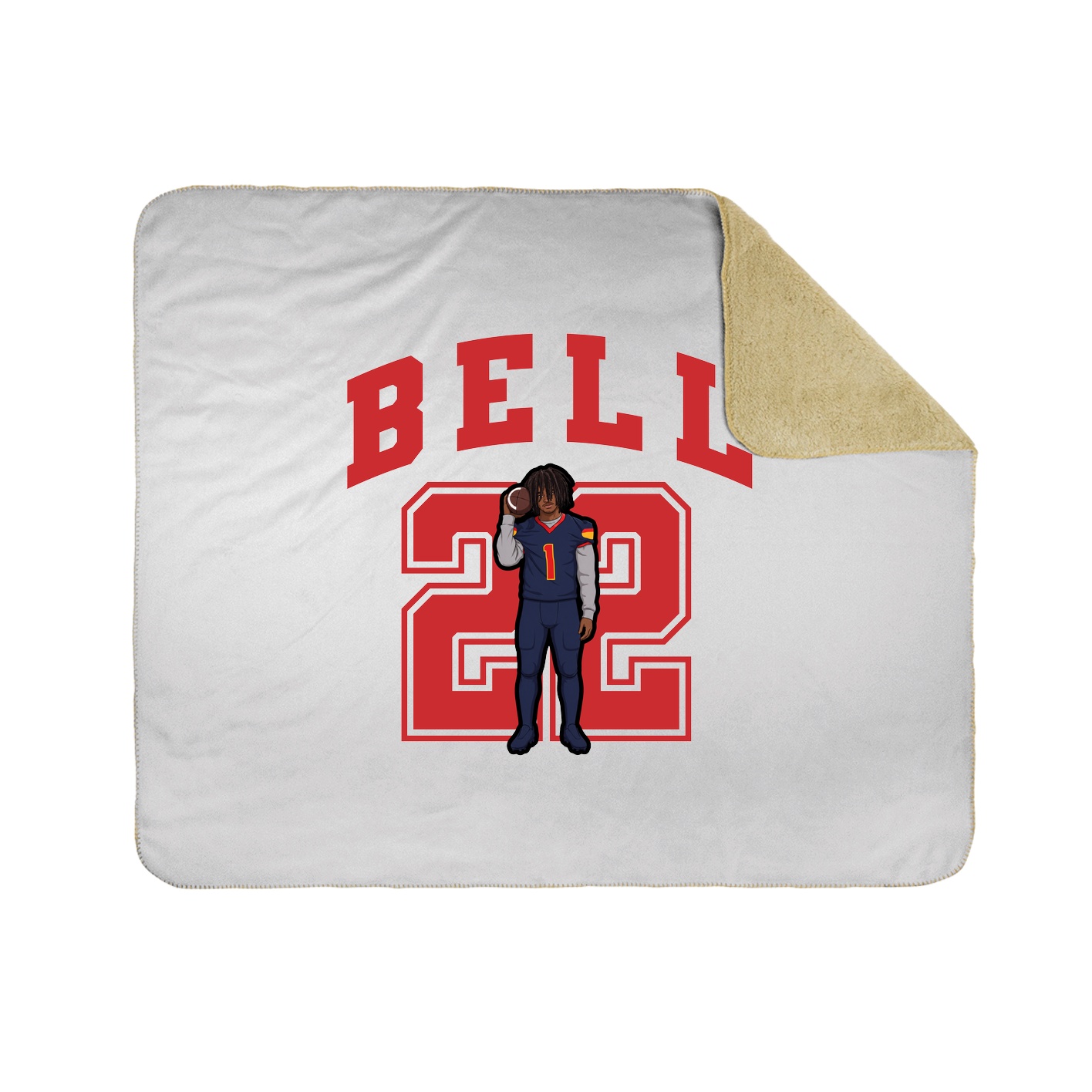 Throw Blanket — Number in White
