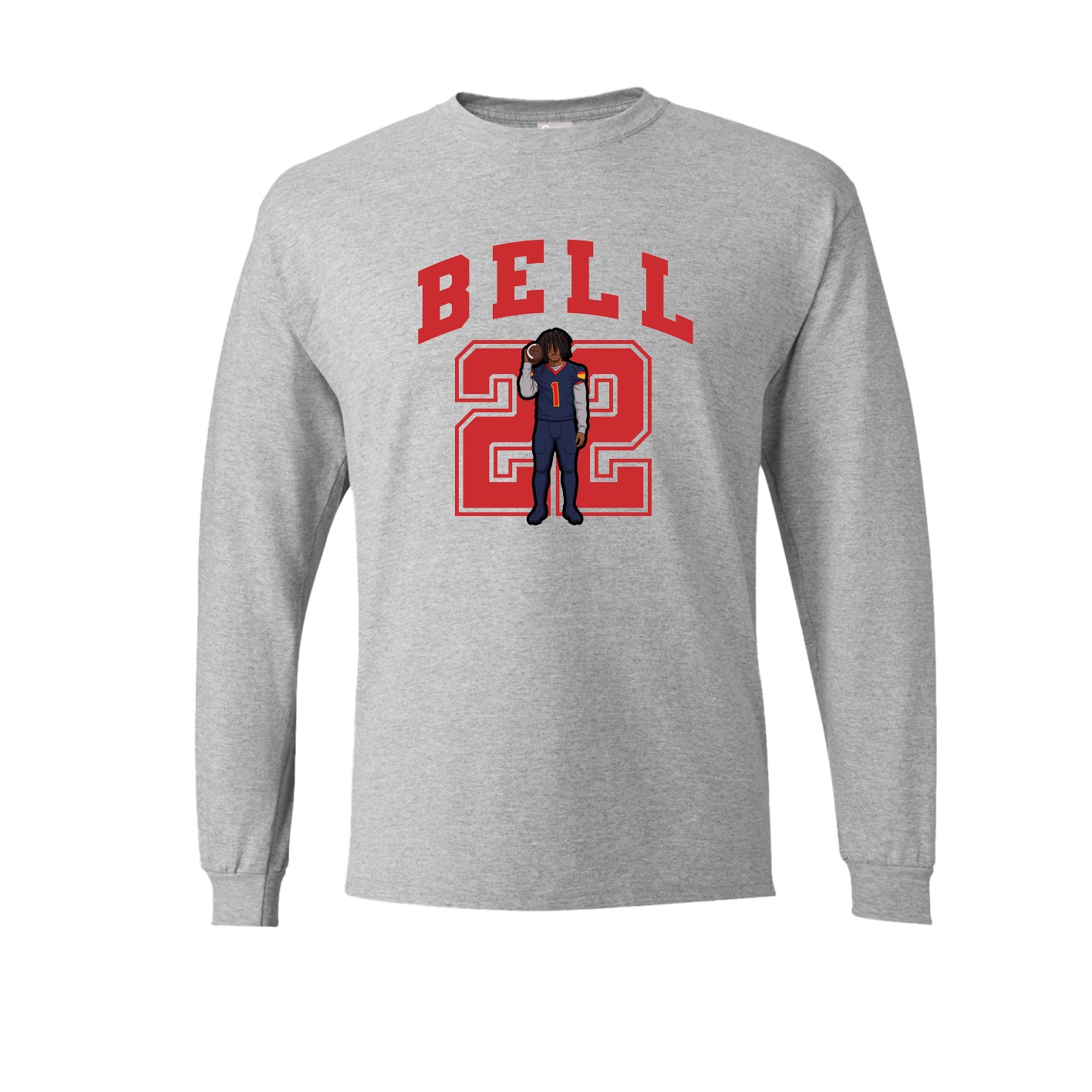 Long Sleeve Tee — Number in Grey