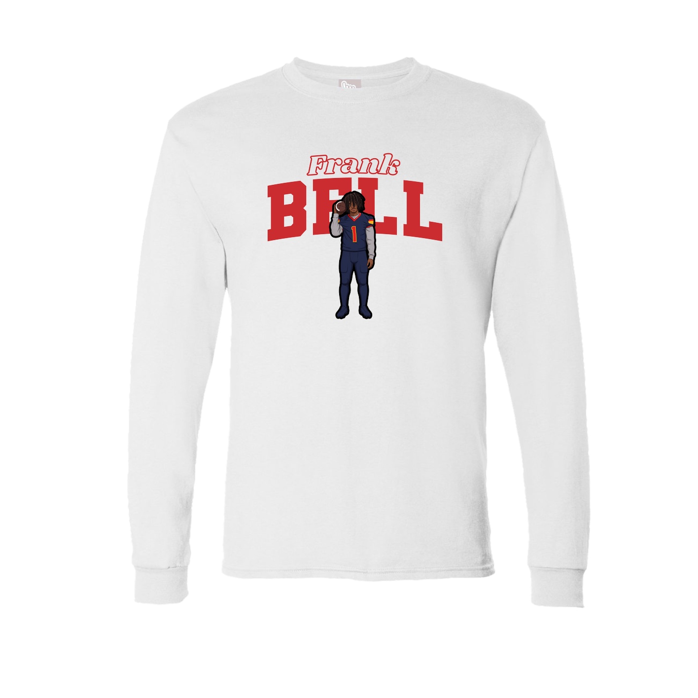 Long Sleeve Tee — Name Arch in White