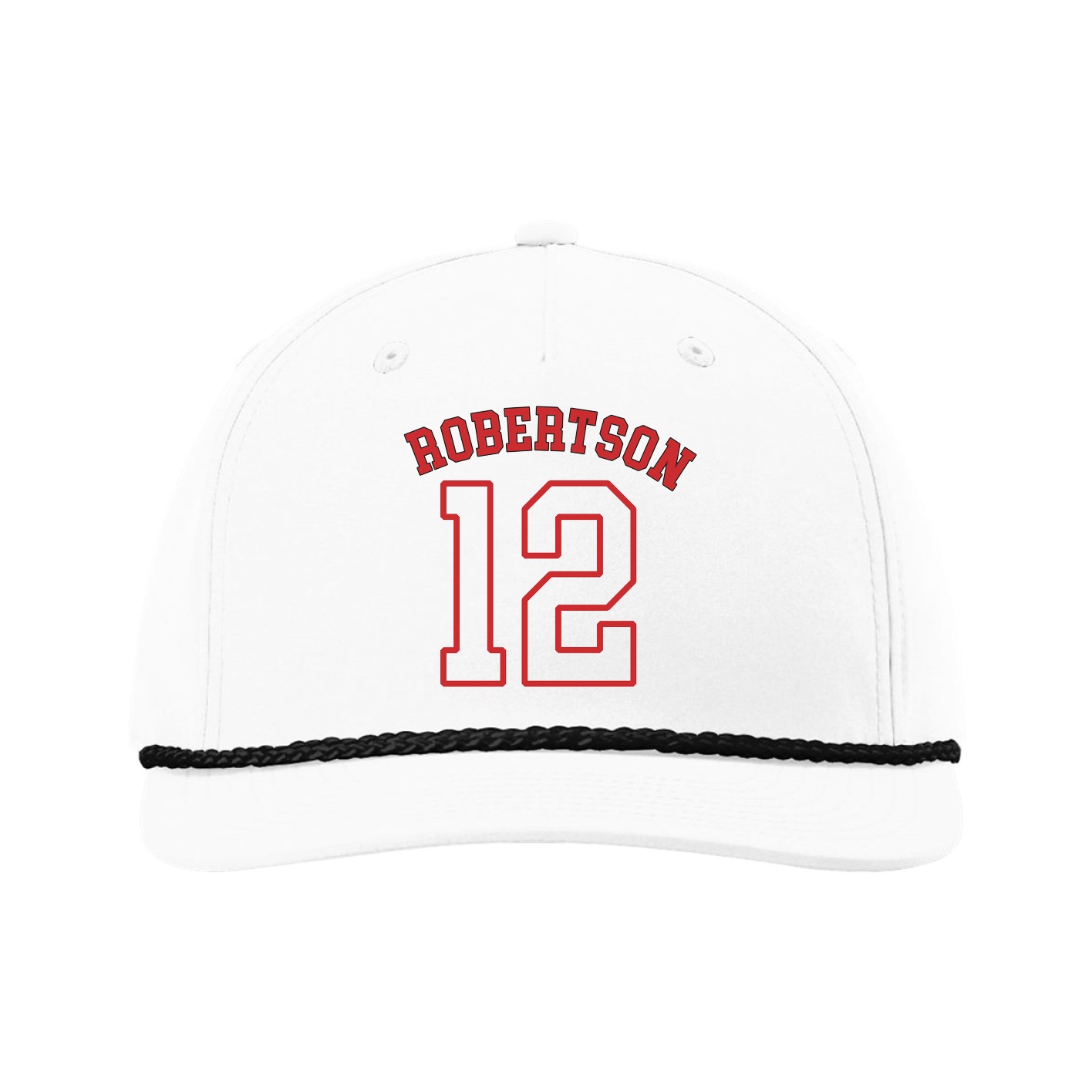 Five-Panel Classic Rope Cap — Shirsey Arch in White