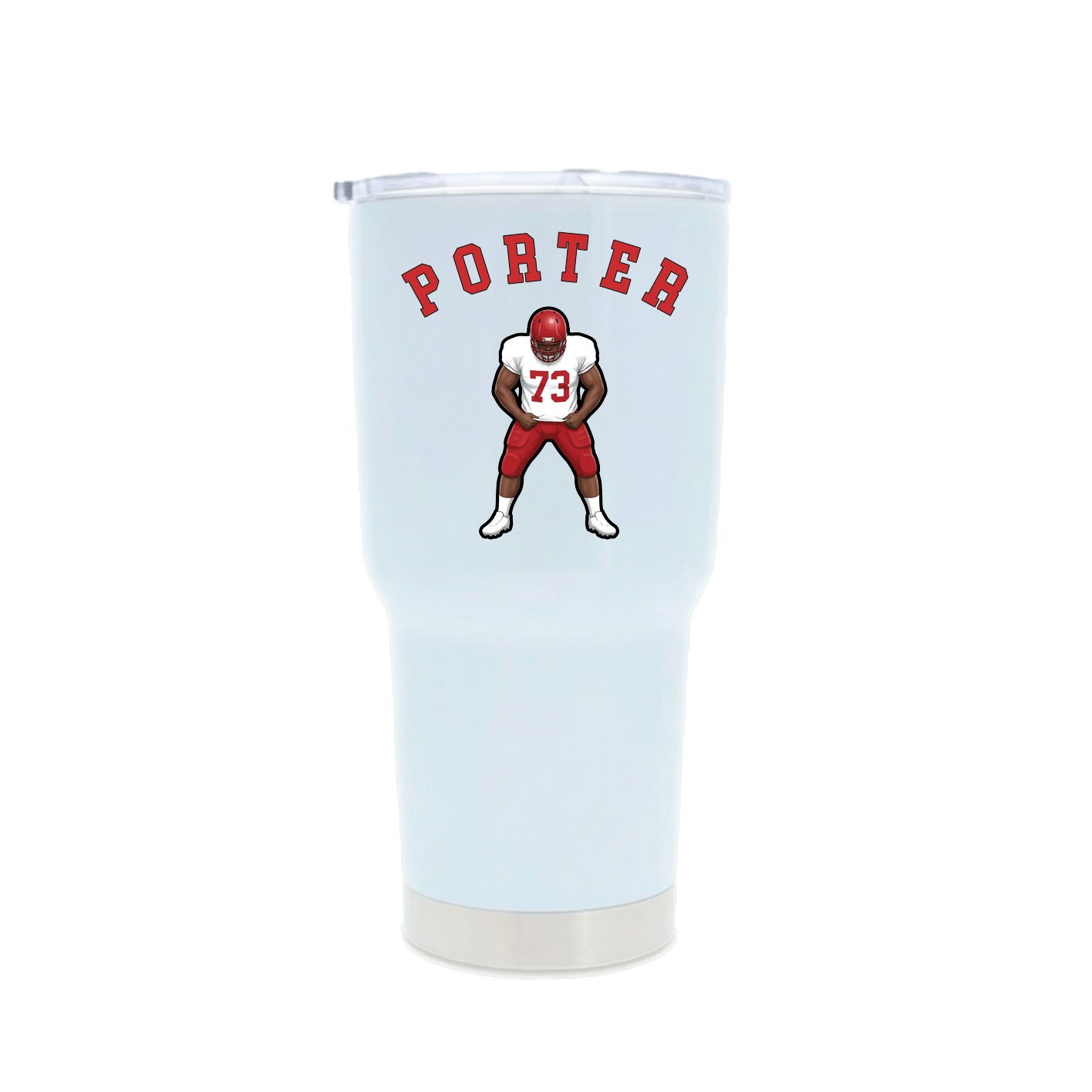 30oz Stainless Steel Tumbler — Shirsey Arch in White