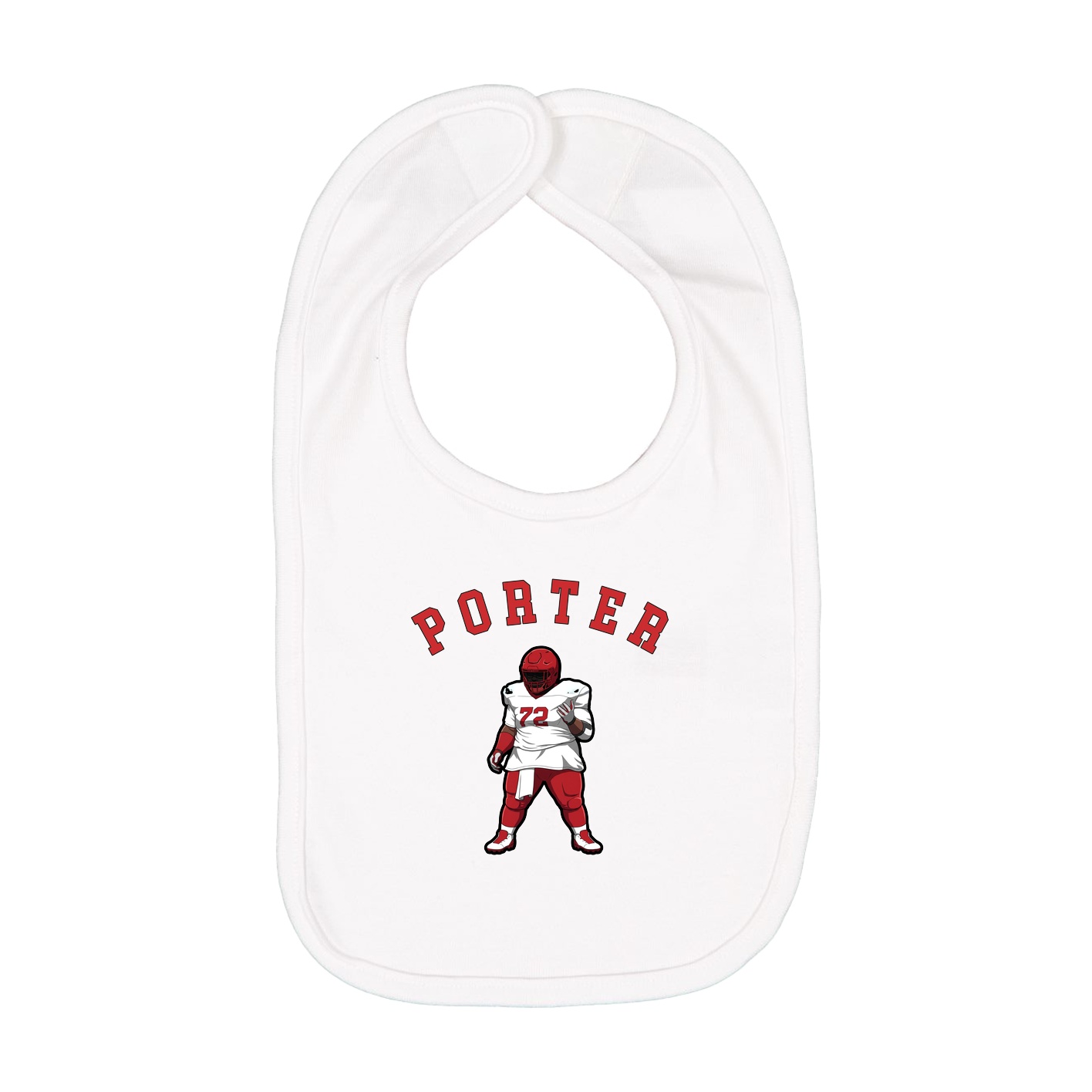 Infant Bib — Shirsey Arch in White