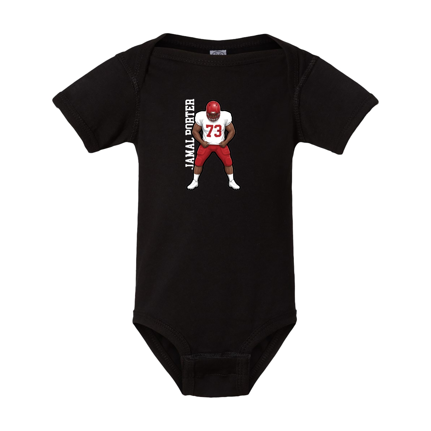 Baby Onesie — Name Vertical in Black