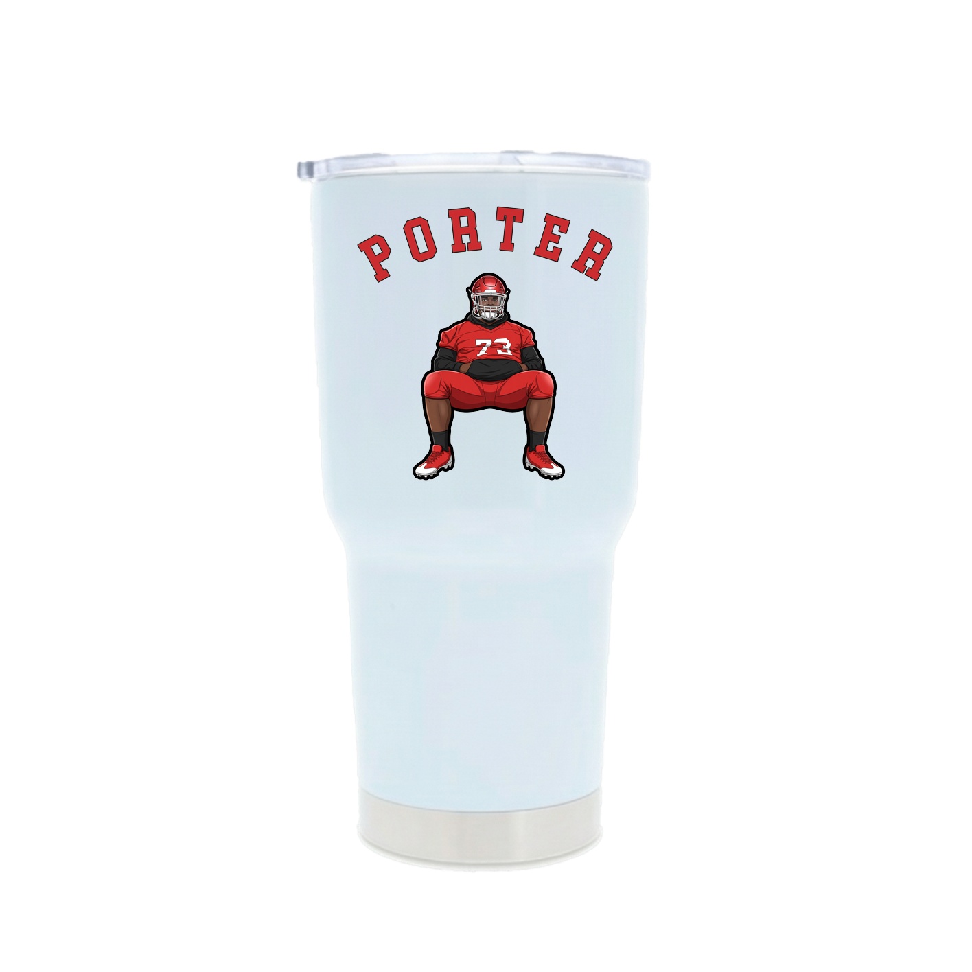 30oz Stainless Steel Tumbler — Shirsey Arch in White