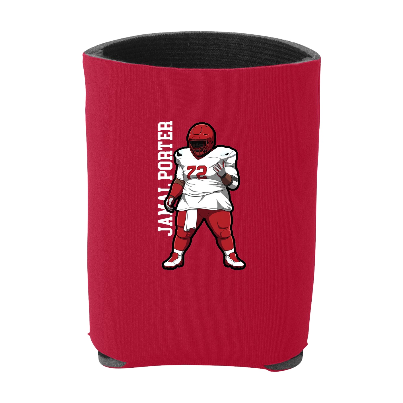 Can Holder — Name Vertical in Red