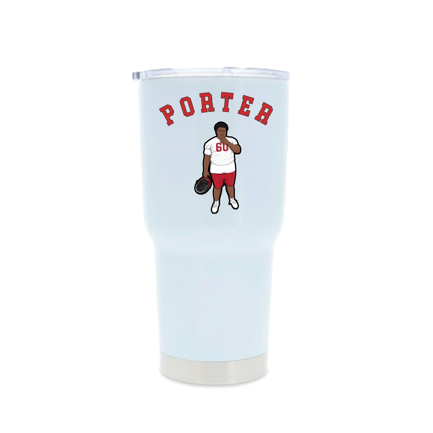30oz Stainless Steel Tumbler — Shirsey Arch in White