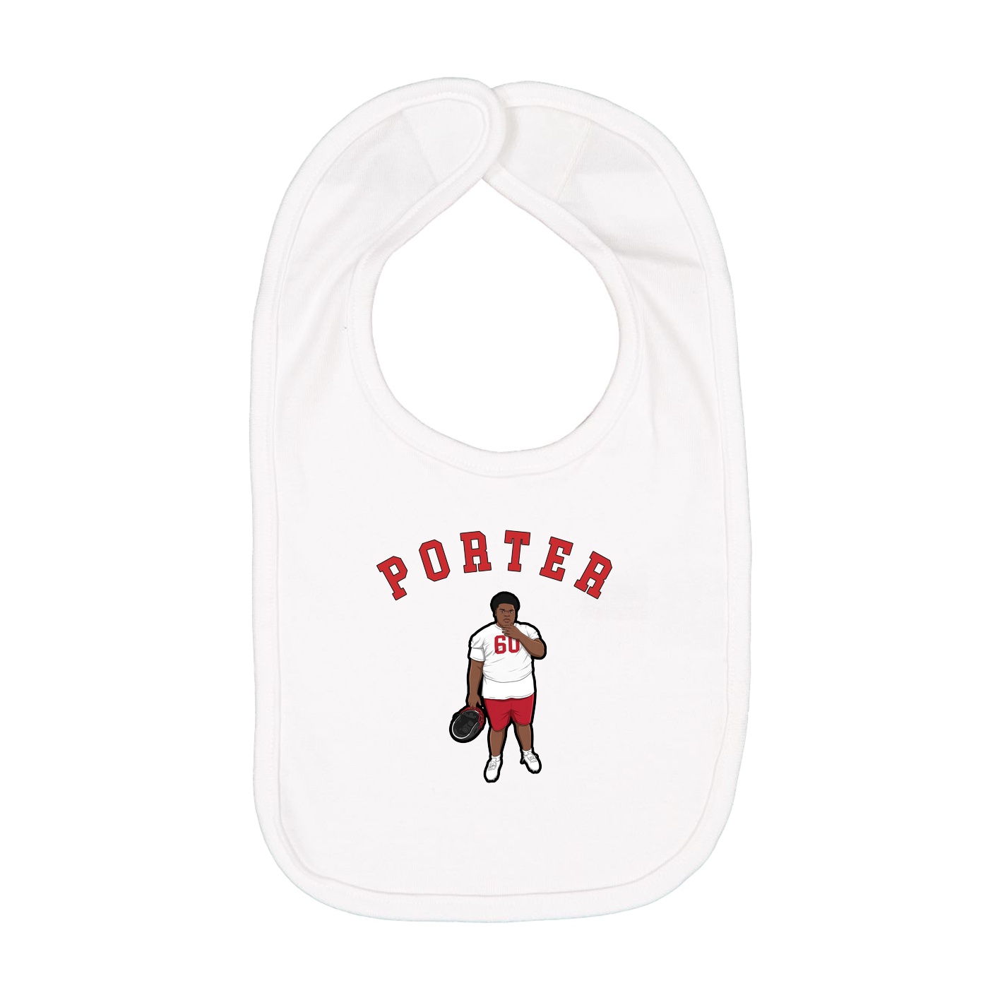 Infant Bib — Shirsey Arch in White