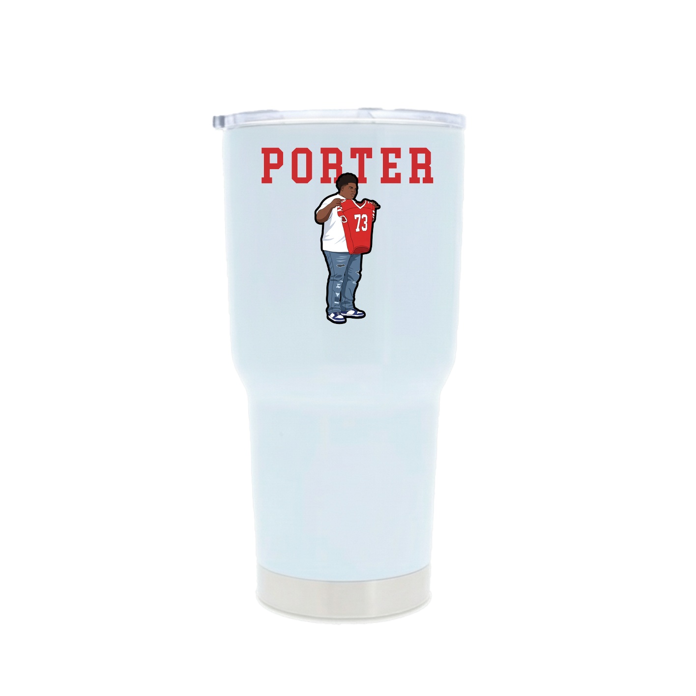 30oz Stainless Steel Tumbler — Shirsey in White