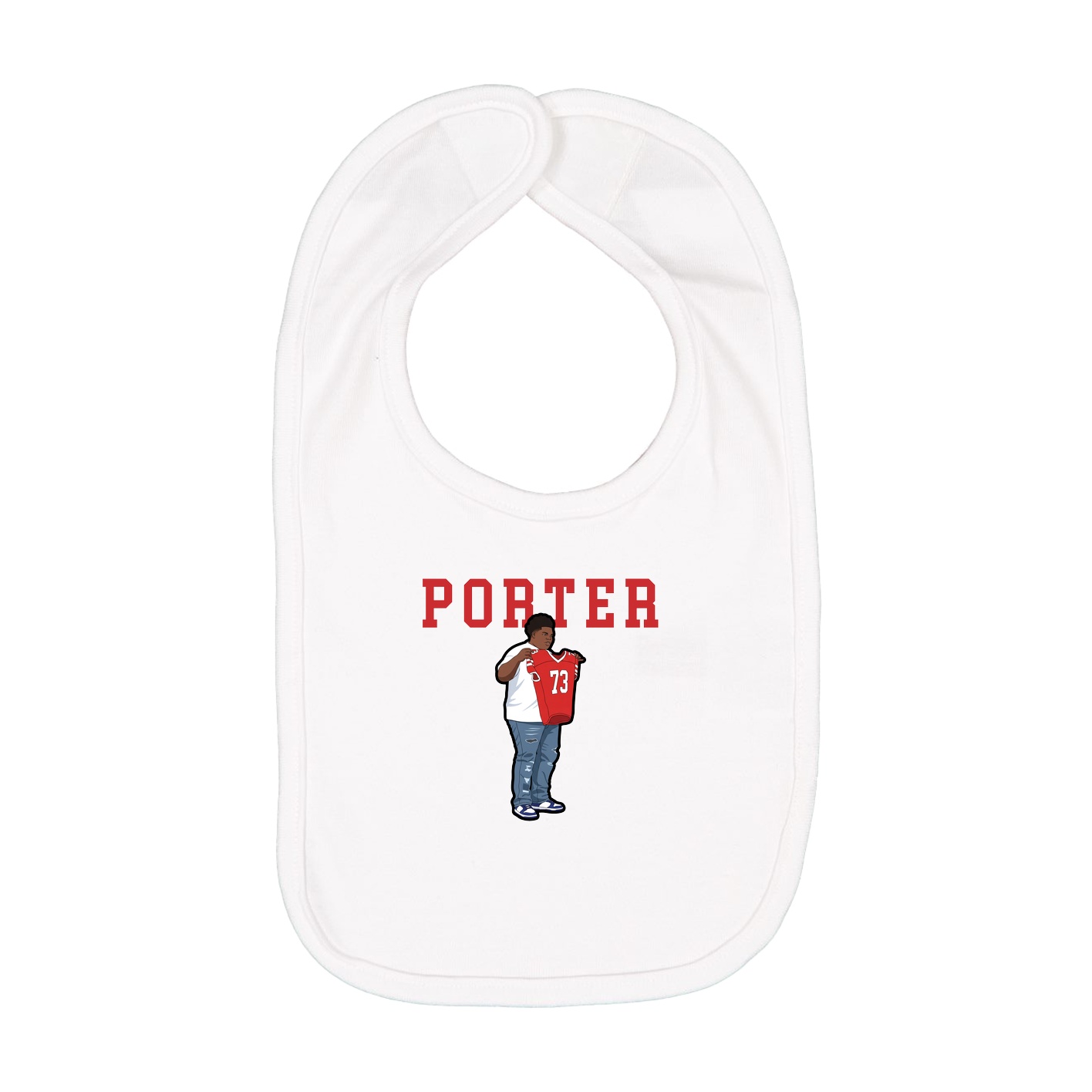 Infant Bib — Shirsey in White